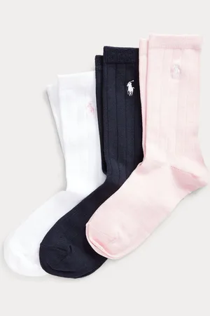 Ralph Lauren Piger Logo 100% Bomuld Sokker 3 Pakke7 - 8 år (122 - 128cm)
