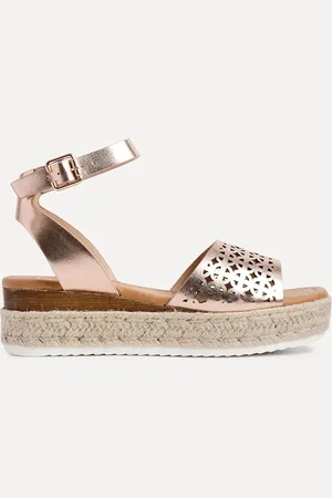 Linzi Radiance Flatform Sandals With Laser Cut Detaileu41