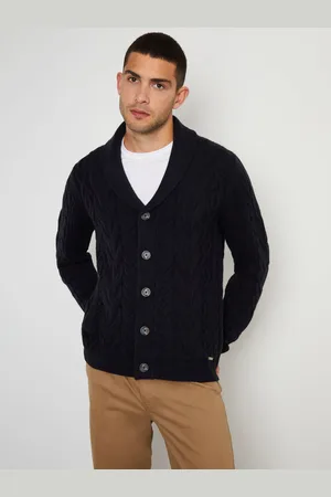 Threadbare Kabelstrik Sjal Krave Cardigan Med UldM