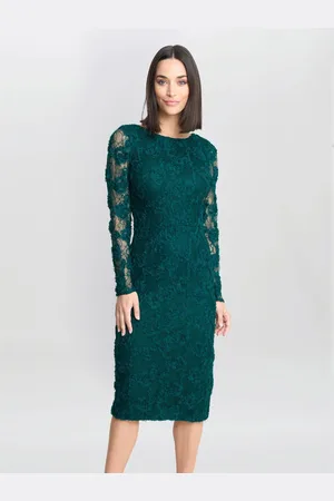 Gina Bacconi Green Scarlett Corded Floral Lace Dress42