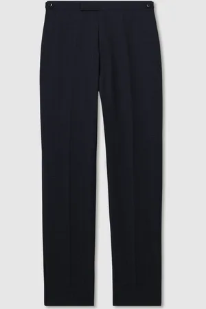 Reiss Hatch Wool-Blend Textured Tailored Trousers32
