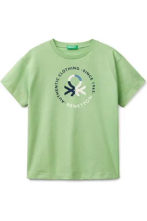 Benetton Boys Logo Print 100% Cotton T-Shirt8 - 9 år (128 - 134cm)
