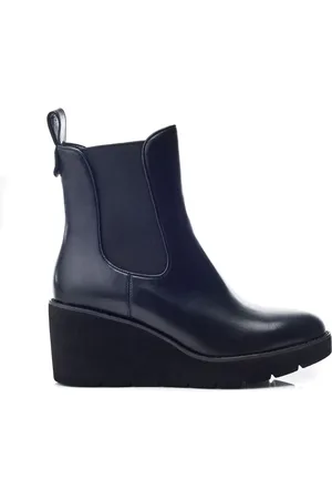 Moda In Pelle Allby Wedge Heel Chelsea Black Boots
