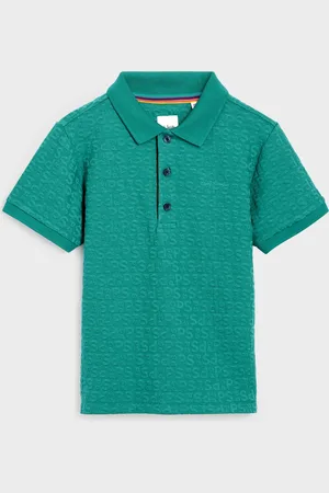Paul Smith Boys Short Sleeve Signature Jacquard 100% Cotton Polo Shirt9 - 10 år (134 - 140cm)
