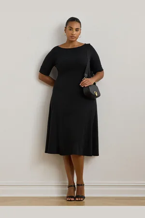 Ralph Lauren Munzie Stræk Jersey Midi KjoleXL