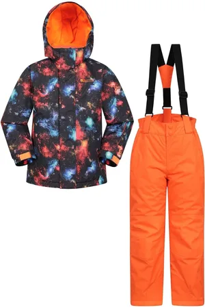 Mountain Warehouse Kids Fleece Lined Printed Snow Ski Jacket And Trousers Set5 - 6 år (110 - 116cm)