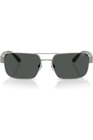 Ralph Lauren Grey Polo Rectangle Sunglassesonesize