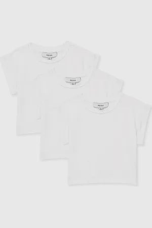 Reiss Terry 3 Pack Cotton-Jersey Cropped T-Shirt 3 Pack4-5 år