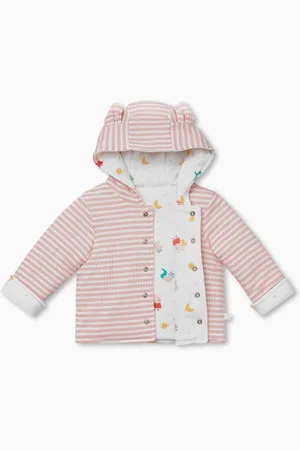 Mori Lyserød Økologisk Bomuld og Bambus Peppa Pig Tryk Vendbar JakkeOp til 3 måneder (50 - 62cm)
