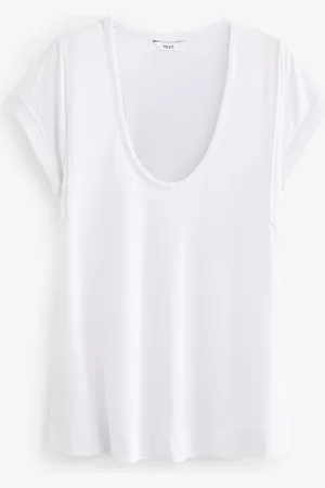 Next Premium Modal Rich Kortærmet Scoopneck T-shirt40 Høj