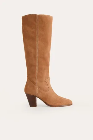 Boden Almond Toe Heeled Knee High Støvler