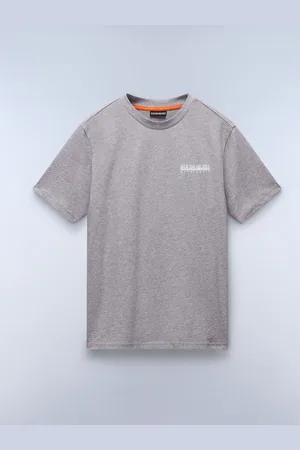 Napapijri Grey Dati Short Sleeve 100% Cotton T-Shirtxlarge