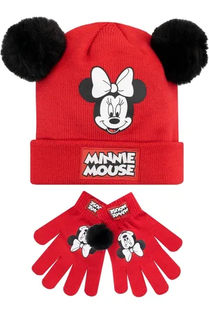 Character Minnie Mouse Winter Double Pom Pom Hat and Gloves SetEn