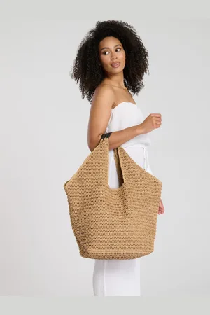 South Beach Woven Oversized Shoulder Tote Bagen