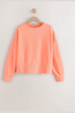 Next Raw Hem Detail Vasket 100% Bomuld Rund hals SweatshirtMiddel