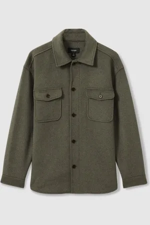 Reiss Liam Wool Blend Melton OvershirtL