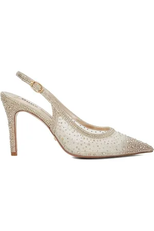 Dune Compassionate Lurex Kitten Sling Back Heelseu41