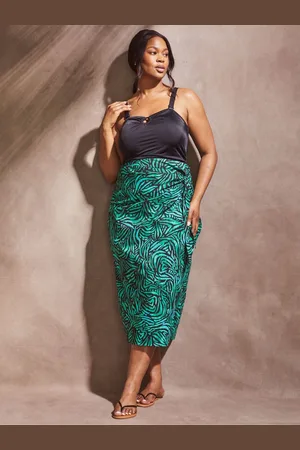 Live Unlimited London Abstract Sarong 100% Cotton Skirt40