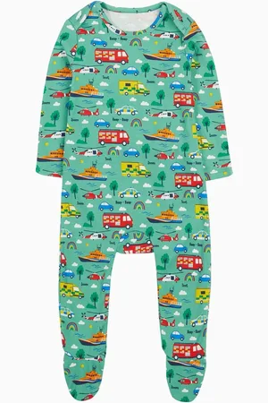Frugi White Easy Dressing Printed 100% Cotton Babygrow8086cm