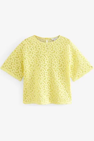 Next Boxy Blomster Mesh Kortærmet Top42