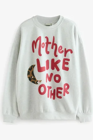 Eleanor Bowmer Oversized Grå Mama Like No Other Sweatshirtxsmall