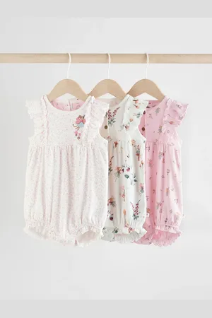 Next Tryk Baby 100% Cotton Rompers 3 Pakke56cm