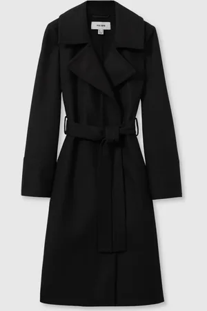Reiss Rae Wool Blend Bælte Dobbeltradet Frakke Med Cashmere34
