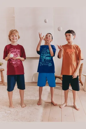 Next 100% Cotton Short Pyjamas 3 Pakke (5-16år)166168cm