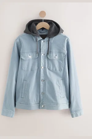 Next Med hætte DenimjakkeMiddel
