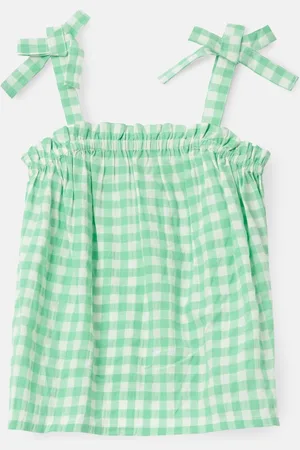 Angel & Rocket Connie Gingham Shirred Top140146cm