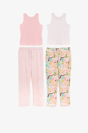Simply Be Ribbed Vest Pyjamas Set 2 Pack48