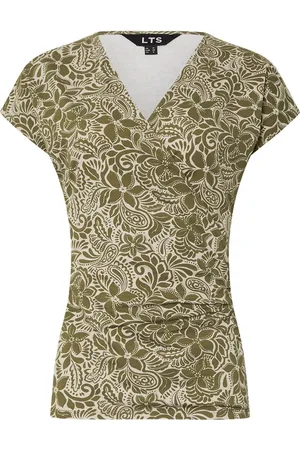 Long Tall Sally Floral Print Grown On Sleeve Wrap T-Shirt40høj