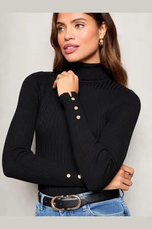 Lipsy London Ribbed Rullekrave Strik Trøje