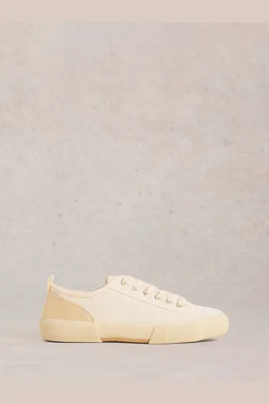 White Stuff Pippa Canvas Lace Up Trainers