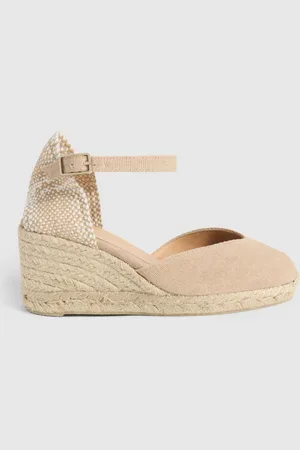 Castaner Wedge Heel Ankle Strap Cotton Espadrilles