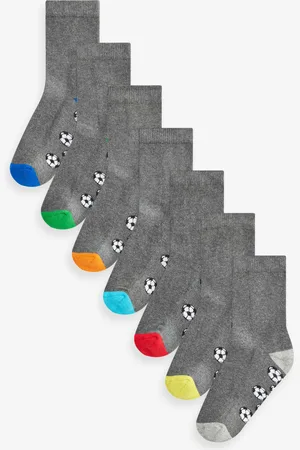 Next Cotton Rich Cushioned Socks 7 PackUK 9-12 Jnr.