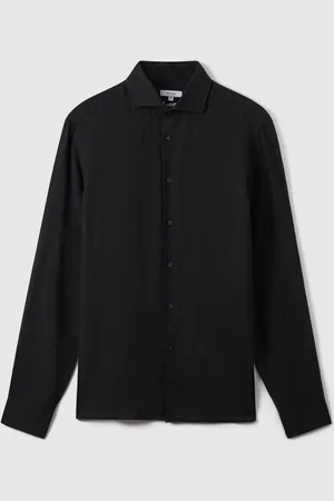 Reiss Ruban Linen Button Through ShirtM