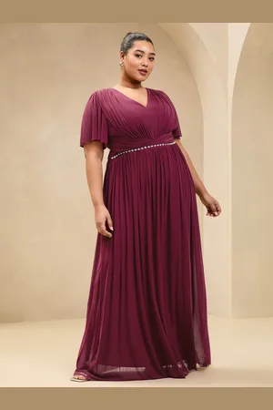 Lipsy London Kortærmet Pearl Trim Mesh Maxi Brudepige Kjole48