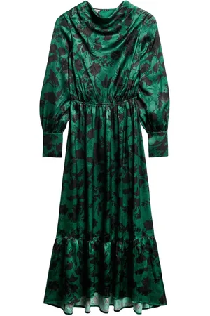 Superdry Maxi Draperet hals Jacquard Kjole38