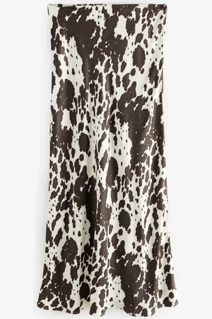Next Tryk Satin Midi Nederdele42 Høj
