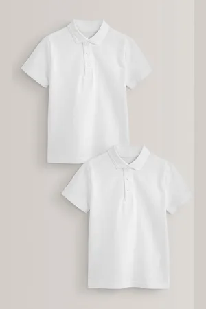 Next Cotton School Kortærmet 100% Bomuld Polo shirts (3-16år)8 år ( 128 cm)