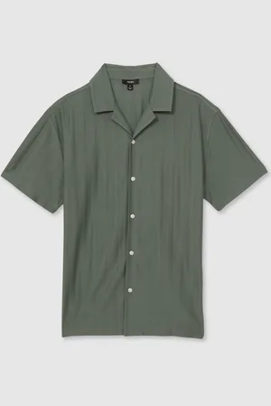 Reiss Sampson Cotton Textured Cuban-Collar ShirtX-Small