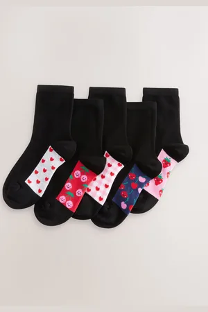 Next Cotton Rich Footbed Ankle School Socks 5 PackUK 4 - 7