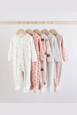 Next 5 Pack Baby Bunny Sleepsuits (0mths-2yrs)50cm