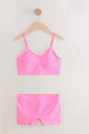Next Seamfree Crop Tops And Shorts 2 Pack Set (7-16yrs)7-10 år