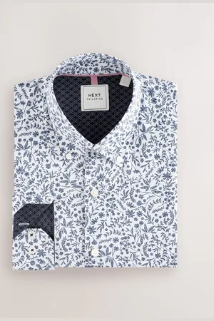 Next Easy Iron Langærmet Single Cuff Printet Oxford SkjorterM