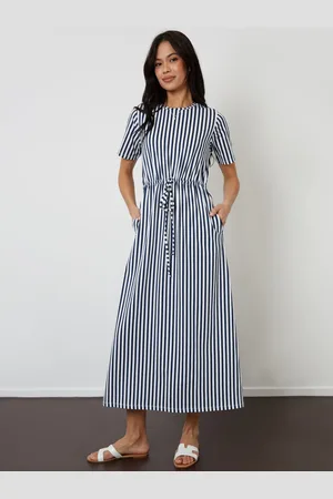 Threadbare Ruched Waist Jersey Midi Kjole40