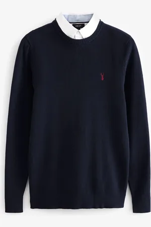 Next Regular 100% Cotton Mock Shirt JumperS Reg