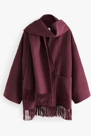 Next Premium Handsewn Wool Rich Scarf CoatM