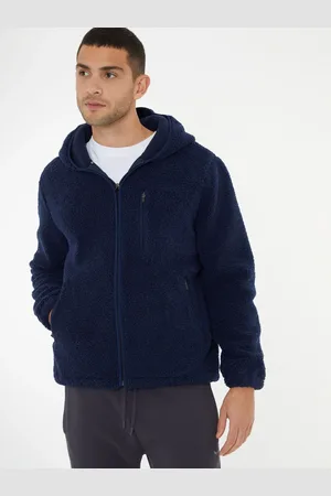 Threadbare Neutral Zip Through Funnel Neck Borg JacketXL